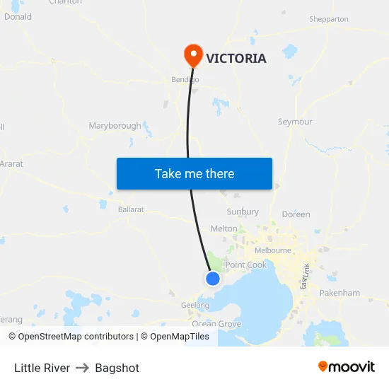 Little River to Bagshot map