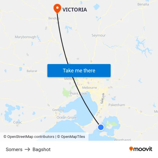 Somers to Bagshot map