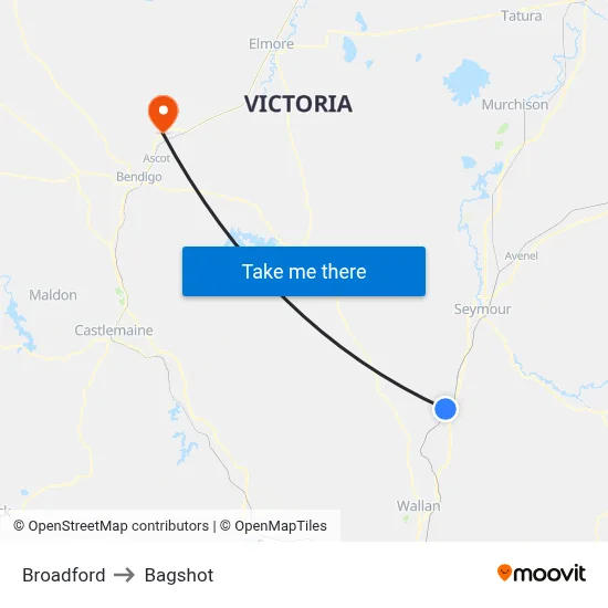 Broadford to Bagshot map