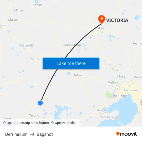 Derrinallum to Bagshot map