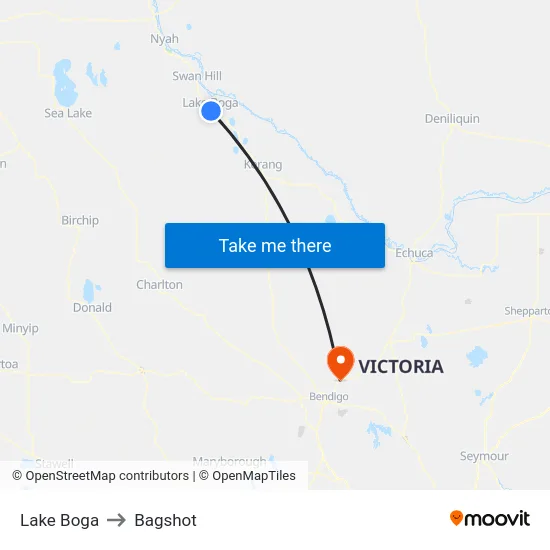 Lake Boga to Bagshot map