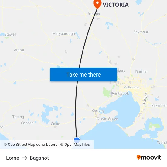 Lorne to Bagshot map