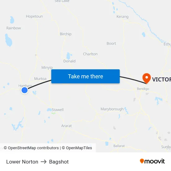Lower Norton to Bagshot map