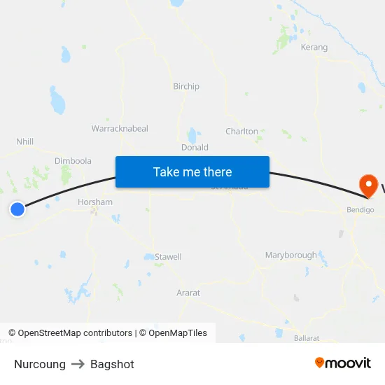 Nurcoung to Bagshot map