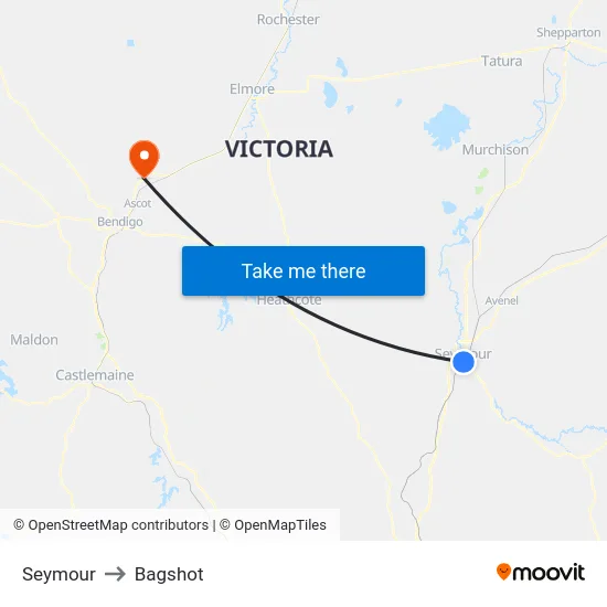 Seymour to Bagshot map