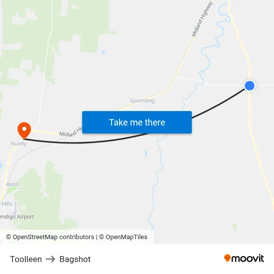 Toolleen to Bagshot map