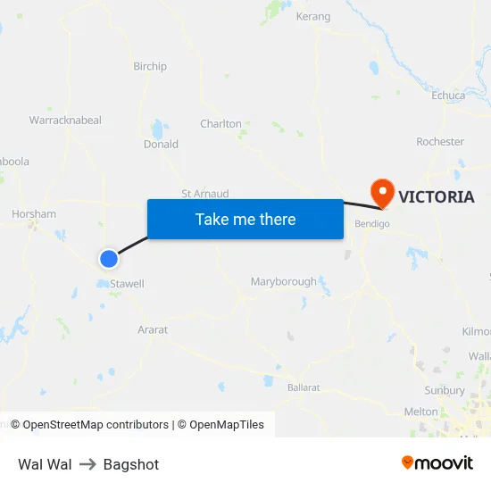 Wal Wal to Bagshot map