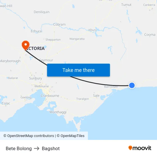 Bete Bolong to Bagshot map