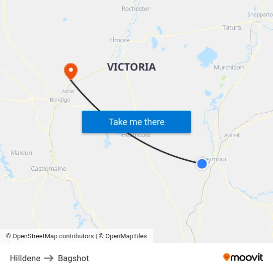 Hilldene to Bagshot map