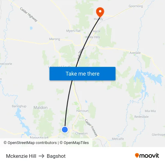 Mckenzie Hill to Bagshot map