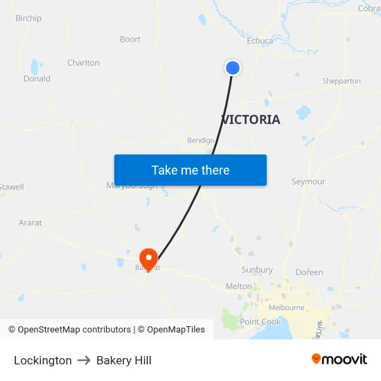 Lockington to Bakery Hill map