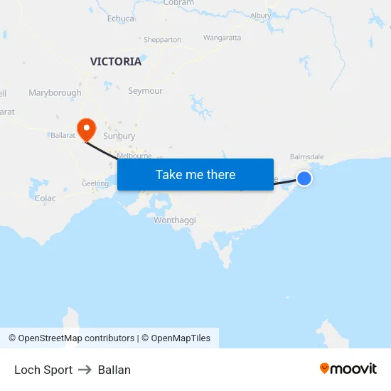 Loch Sport to Ballan map