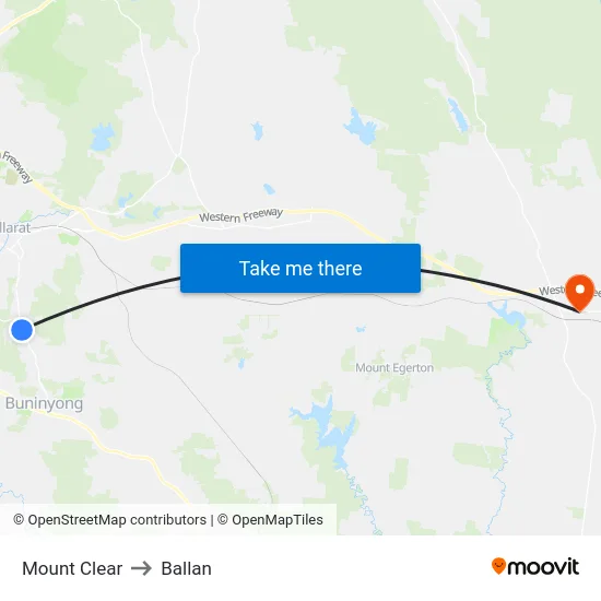 Mount Clear to Ballan map
