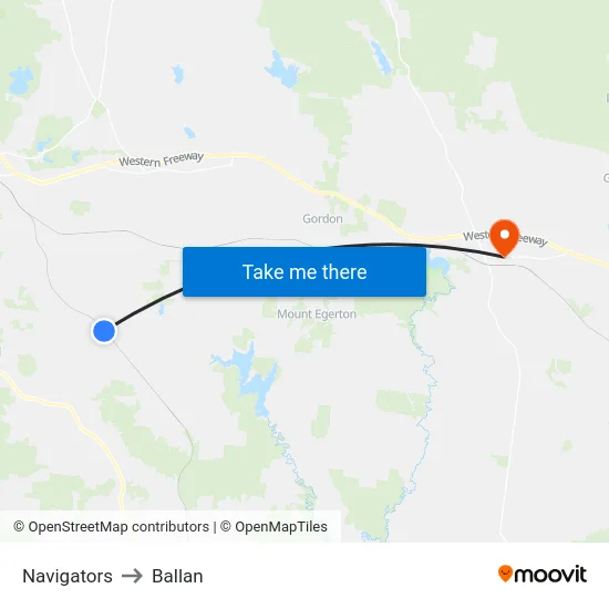 Navigators to Ballan map