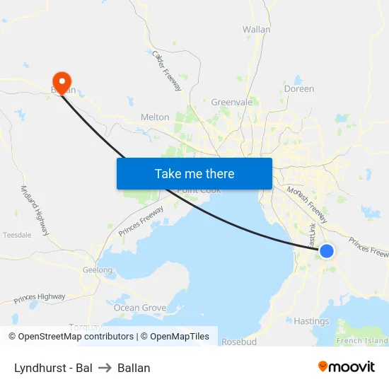 Lyndhurst - Bal to Ballan map
