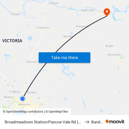 Broadmeadows Station/Pascoe Vale Rd (Broadmeadows) to Bandiana map