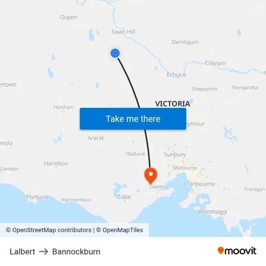 Lalbert to Bannockburn map