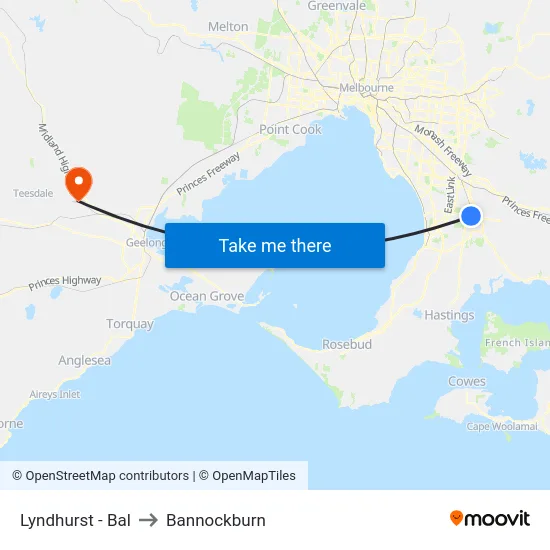 Lyndhurst - Bal to Bannockburn map