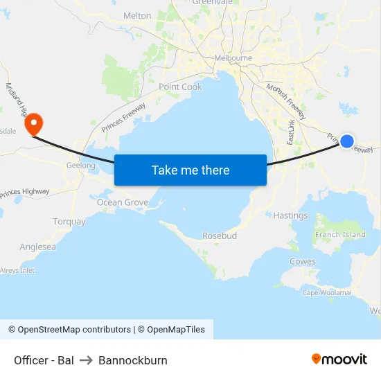 Officer - Bal to Bannockburn map