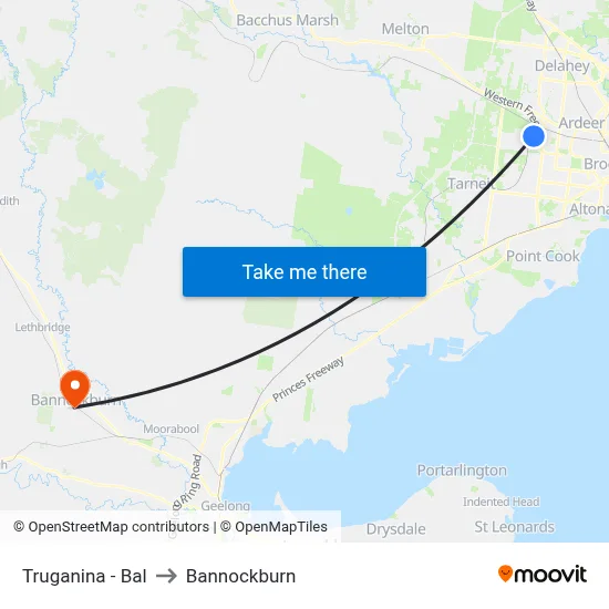Truganina - Bal to Bannockburn map