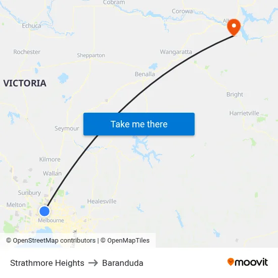 Strathmore Heights to Baranduda map