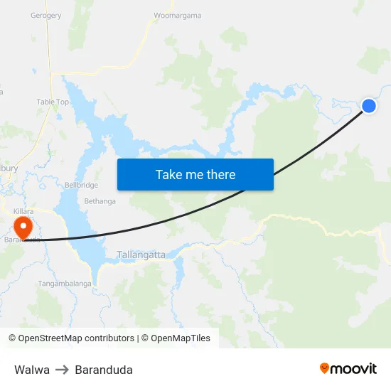 Walwa to Baranduda map