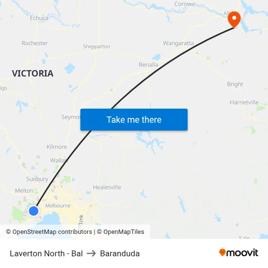 Laverton North - Bal to Baranduda map