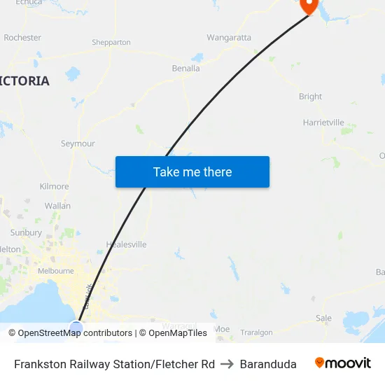 Frankston Railway Station/Fletcher Rd to Baranduda map