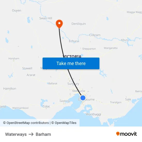 Waterways to Barham map