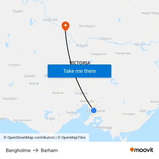 Bangholme to Barham map