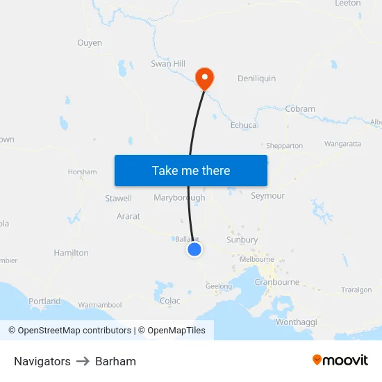 Navigators to Barham map