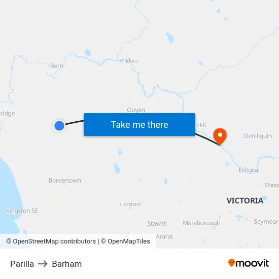 Parilla to Barham map