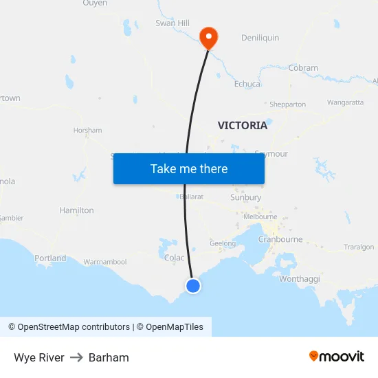 Wye River to Barham map