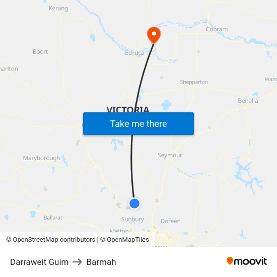 Darraweit Guim to Barmah map