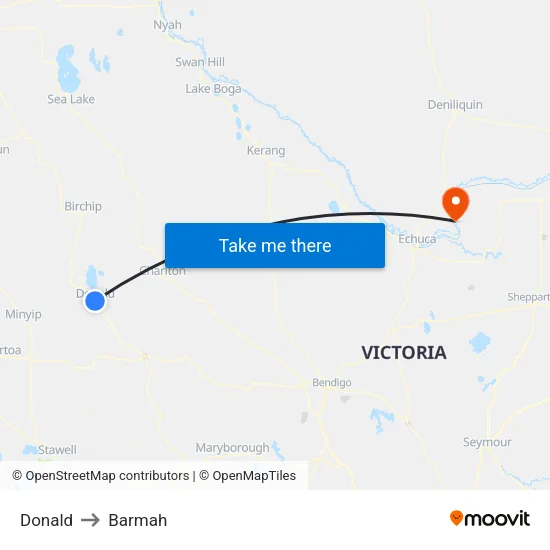 Donald to Barmah map