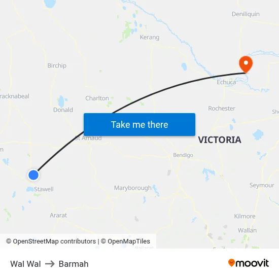 Wal Wal to Barmah map