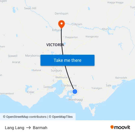 Lang Lang to Barmah map