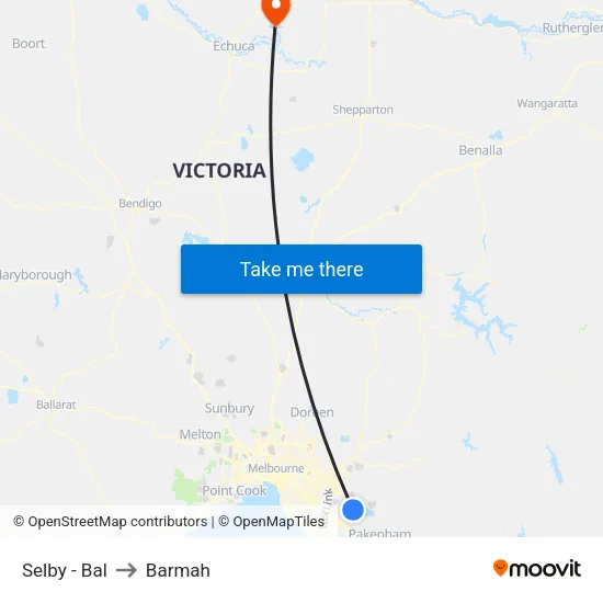 Selby - Bal to Barmah map