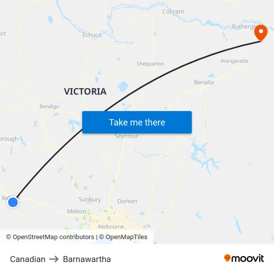 Canadian to Barnawartha map