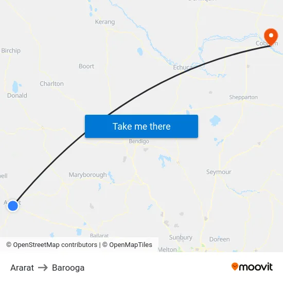 Ararat to Barooga map
