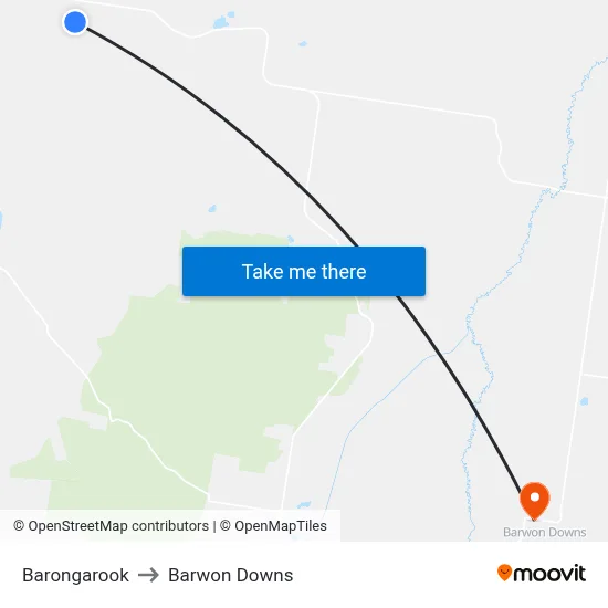 Barongarook to Barwon Downs map