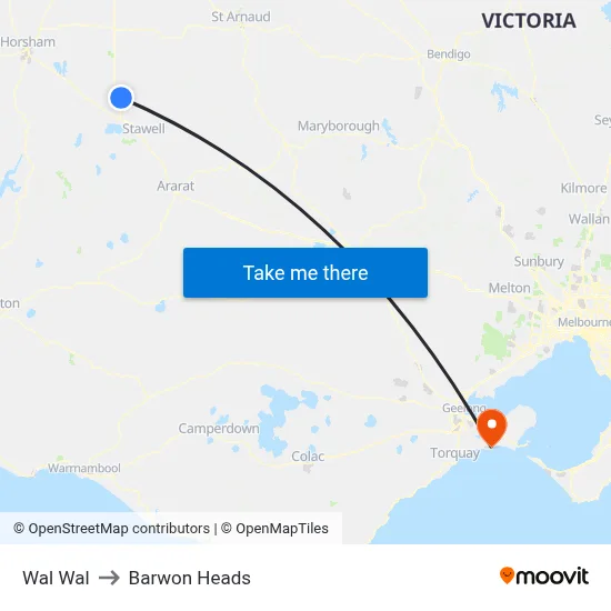 Wal Wal to Barwon Heads map
