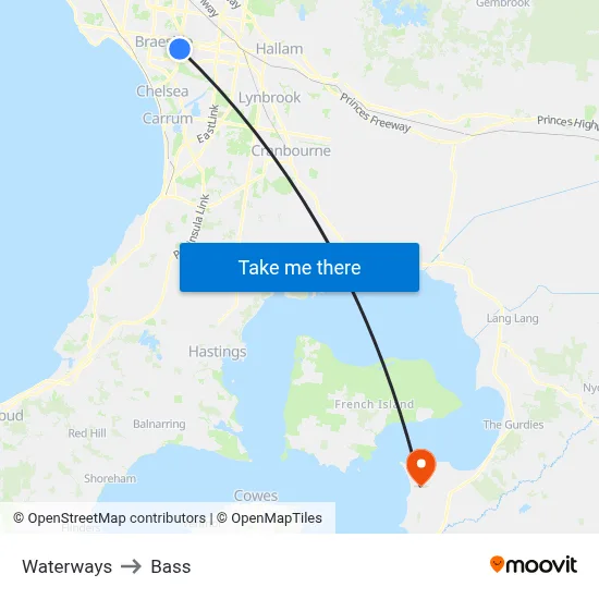 Waterways to Bass map