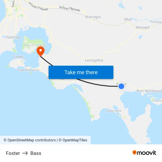 Foster to Bass map