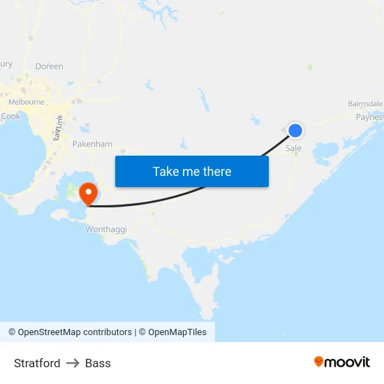 Stratford to Bass map