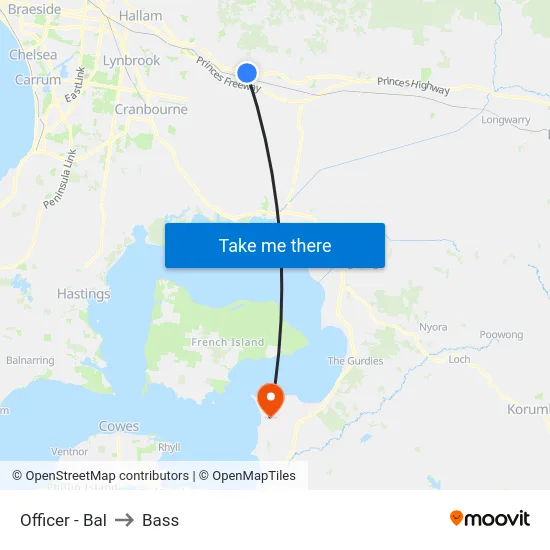 Officer - Bal to Bass map
