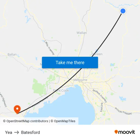 Yea to Batesford map
