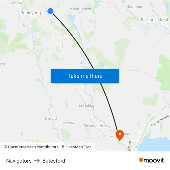 Navigators to Batesford map