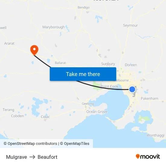 Mulgrave to Beaufort map