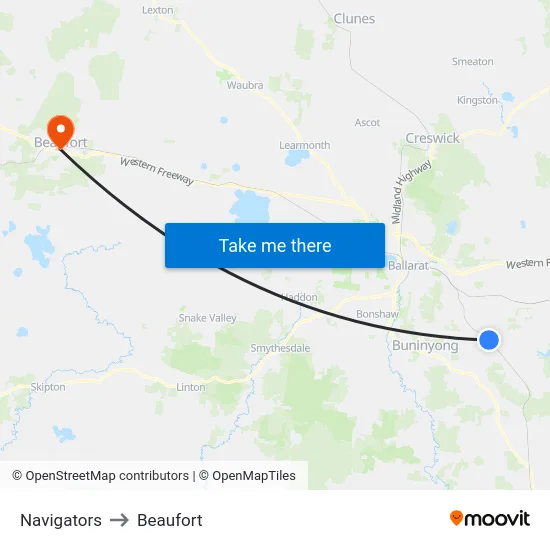 Navigators to Beaufort map